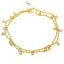 22K Yellow Gold & CZ Beaded Anklet Pair (13.7 grams)