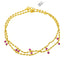 22K Yellow Gold & CZ Anklet Pair (11.1 grams)