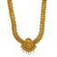 22K Antique Gold Lakshmi Kasu Bridal Necklace (44g)