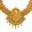 22K Antique Gold Lakshmi Kasu Bridal Necklace (44g)