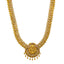 22K Gold Bridal Lakshmi Necklace w/ Emerald, Ruby (45.3g)