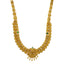 22K Gold Bridal Lakshmi Necklace w/ Emerald, Ruby (45.3g)