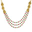 22K Antique Gold Bridal Lakshmi Emerald Necklace (43.1g)