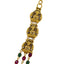 22K Antique Gold Lakshmi Maala Necklace w/ Emerald, Ruby (25g)