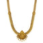 22K Antique Gold Bridal Lakshmi Necklace w/ Emerald, Ruby (47.2g)