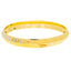 22K Multi Gold Jaguar Two Tone Men's Kada, Size 2.12 (27.3g)