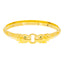 22K Two Tone Gold and CZ Jaguar Men's Kada, Size 2.11 (27.4g)