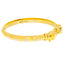 22K Two Tone Gold and CZ Jaguar Men's Kada, Size 2.11 (27.4g)