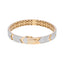 18K Two Tone Gold Men's Openable Kada, Size 2.6 (15.8g)