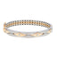 18K Gold Two Tone Men's Openable Kada, Size 2.6 (22.4g)