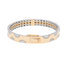18K Multi Gold Men's Openable Kada Bangle, size 2.6 (21.2g)