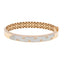 18K Multi Gold Men's Openable Kada with CZ, size 2.6 (17g)