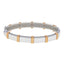 18K White and Rose Gold Men's Openable Kada with CZ, size 2.6 (20.8g)