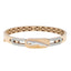 18K White and Rose Gold Jaguar Men's Openable Kada, size 2.6 (17.4g)