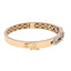 18K White and Rose Gold Jaguar Men's Openable Kada, size 2.6 (17.4g)