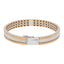18K Gold Two Tone Men's Openable Kada, size 2.8 (25.6g)