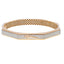 18K White and Rose Gold Jaguar Men's Openable Kada, Size 2.6 (18.3g)