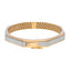 18K White and Rose Gold Jaguar Men's Openable Kada, Size 2.6 (18.3g)