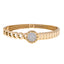 18K White and Rose Gold CZ Men's Openable Kada, Size 2.4 (14.1g)