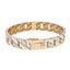 18K Multi Tone Gold Men's Openable Kada, Size 2.6 (25.4g)