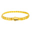 22K Gold Bamboo Bar Link Men's Bracelet, 4mm (16 g)