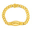 22K Yellow Gold Jaguar Cuban Men's Bracelet, 5mm (23.7g)