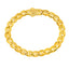 22K Yellow Gold Jaguar Cuban Men's Bracelet, 5mm (23.7g)