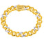 22K Multi Gold Cuban Men's Bracelet, 6mm (28.2g)
