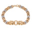 18K Multi Gold Jaguar Men's Bracelet, 8mm (16.5g)