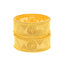 22K Yellow Gold Filigree Screw Bangle Pair, Size 2.4 (84. g)
