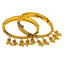 22K Yellow Gold Filigree Meenakari Screw Bangle, size 2.2 (57.1 g)