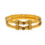 22K Yellow Gold Filigree and Meenakari Screw Bangle, Size 2.6 (39.3 g)