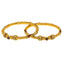 22K Yellow Gold Filigree and Meenakari Screw Bangle, Size 2.6 (39.3 g)