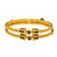22K Yellow Gold Filigree Screw Dangle Bangle, Size 2.4 (36.9 g)