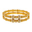 22K Yellow Gold Filigree Meenakari Screw Bangle, size 2.6 (37.5 g)