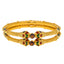 22K Yellow Gold Filigree Meenakari Screw Bangle, size 2.6 (37.8 g)