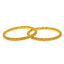 22K Yellow Gold Filigree Bangles Pair of 6, size 2.6 (88 g)