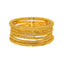 22K Yellow Gold Filigree Bangles Pair of 6, size 2.6 (85.6 g)