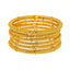 22K Yellow Gold Filigree Bangles Pair of 6, size 2.2 (75.8 g)