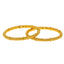 22K Yellow Gold Filigree Bangles Pair, size 2.2 (32.9 g)