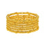22K Yellow Gold Filigree Bangles Pair of 6, size 2.6 (68.2 g)