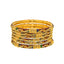 22K Yellow Gold Filigree Meenakari Bangles Pair of 6, size 2.4 (81.4g)