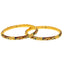 22K Yellow Gold Filigree Meenakari Bangles Pair of 6, size 2.4 (81.4g)