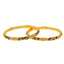 22K Yellow Gold Filigree Meenakari Bangle Pair, size 2.4 (34.7 g)