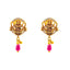 22K Yellow Gold CZ Temple Drop Dangle Earrings (3.2 grams)