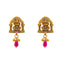 22K Yellow Gold CZ Antique Temple Earrings (3 grams)