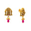 22K Yellow Gold CZ Antique Temple Earrings (3 grams)