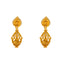 22K Yellow Gold CZ Temple Earrings (4.1 grams)