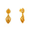 22K Yellow Gold CZ Temple Earrings (4.1 grams)