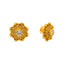 22K Yellow Gold CZ Temple Stud Earrings (4.8 grams)